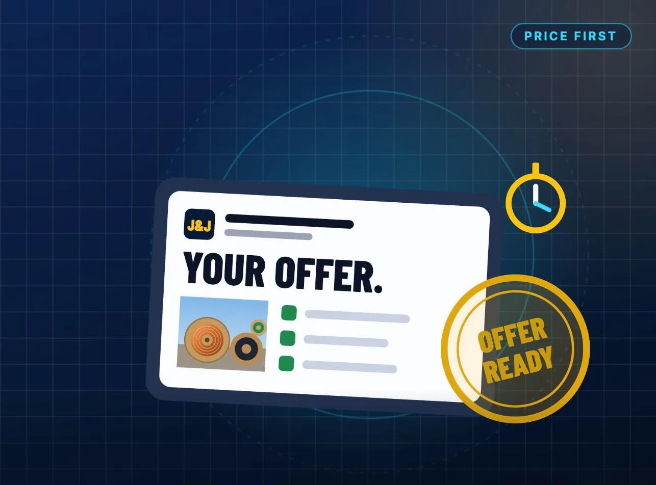 Illustration of an offer sheet from J&J with an Offer Ready stamp